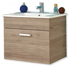 Waschtischunterschrank - Sanremo Eiche Terra - inklusive Waschtisch