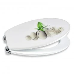 WC-Sitz - hochglanz - Steine - mit Absenkautomatik