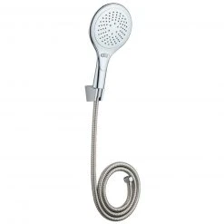 Handbrause-Set mit Schlauch - Kunststoff verchromt - 3 Strahlvarianten