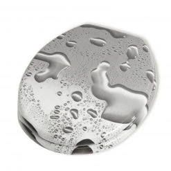 Calimosa WC-Sitz - Wassertropfen - verchromte Scharniere