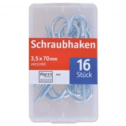 Schraubhaken - universal - 16 Stück