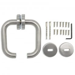 profitan Türdrücker-Garnitur - silber - Edelstahl - 14 cm