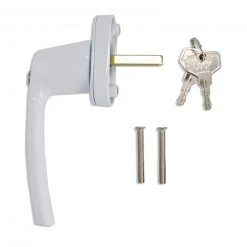 Fenstergriff - weiß - abschließbar