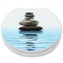 WC-Sitz - Steine - Hochglanz - Absenkautomatik