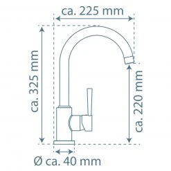 Küchenarmatur - Edelstahloptik - Hochdruck - schwenkbar -Baumarkt Verkaufsgeschäft 1059000601 03 1600Wx1600H