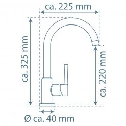 Küchenarmatur - graphit matt - Hochdruck - schwenkbar -Baumarkt Verkaufsgeschäft 1059000602 03 1600Wx1600H