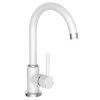 Küchenarmatur - weiß - Hochdruck - schwenkbar
