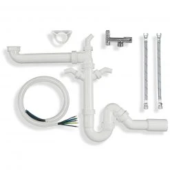 Ablaufgarnitur-Set für Küchen - weiß