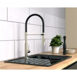 Küchenarmatur - silber - Hochdruck - mit Soft Touch-Schläuchen -Baumarkt Verkaufsgeschäft 1059027100 05 1600Wx1600H