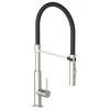 Küchenarmatur - silber - Hochdruck - mit Soft Touch-Schläuchen