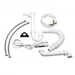 7-teiliges Küchen-Anschluss-Set - weiß