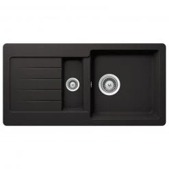 Einbauspüle - Nero - Cristalite - 86x43,5 cm