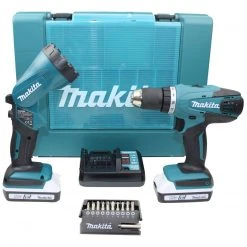 7-teiliges MAKITA Akku-Bohrschrauber-Set DF457DWLX1 - 18 V