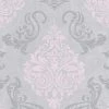 Vliestapete - grau-rosa - Barock - 10 Meter