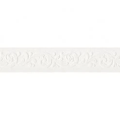 Borte VINYL - weiß - Blumenornamente - 13,3 cm