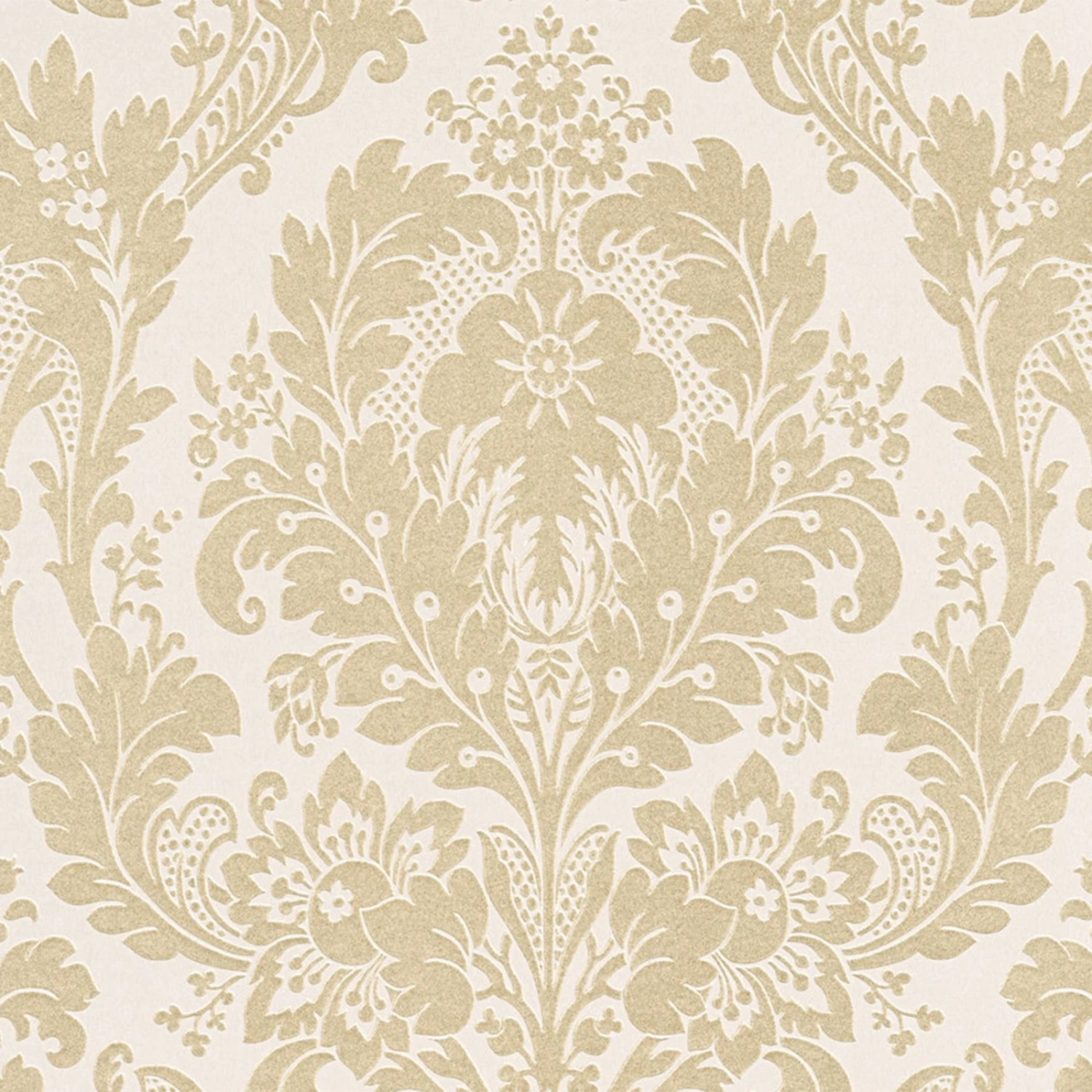 Vinyltapete KINGSTON - beige-weiß metallic - 10 Meter 1 Vinyltapete KINGSTON - beige-weiß metallic - 10 Meter