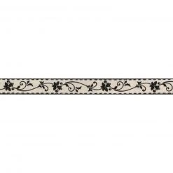 Vinyl-Borte ONLY BORDERS 7 - schwarz - Blumen - 5 cm