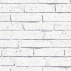 Papiertapete - Stein - weiß - 10 Meter
