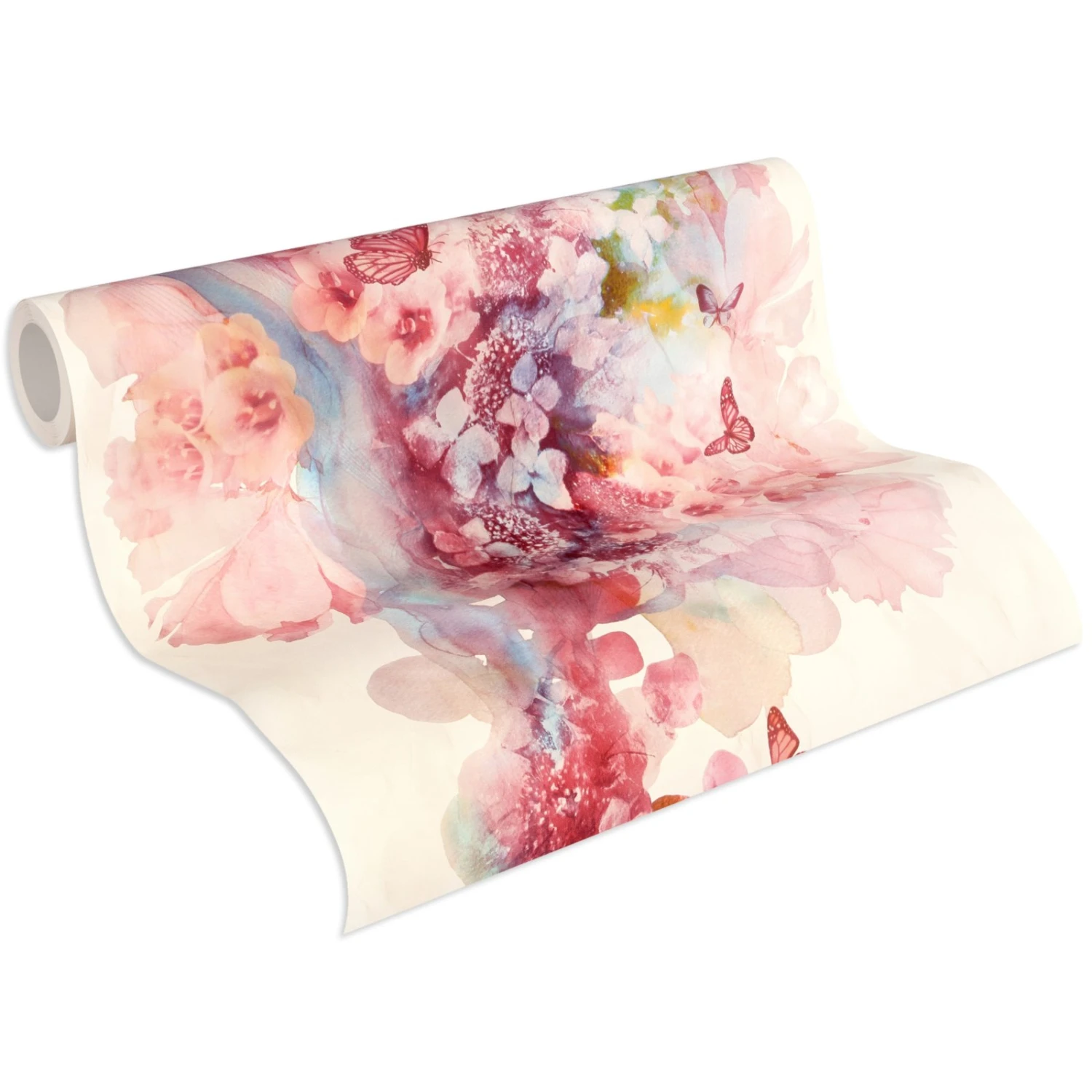 Vliestapete - beige-blau-rot - Nature - 10 Meter 2 Vliestapete - beige-blau-rot - Nature - 10 Meter – Bild 2