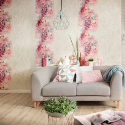 Vliestapete - beige-blau-rot - Nature - 10 Meter 5 Vliestapete - beige-blau-rot - Nature - 10 Meter -Baumarkt Verkaufsgeschäft 2002005500 03 1600Wx1600H