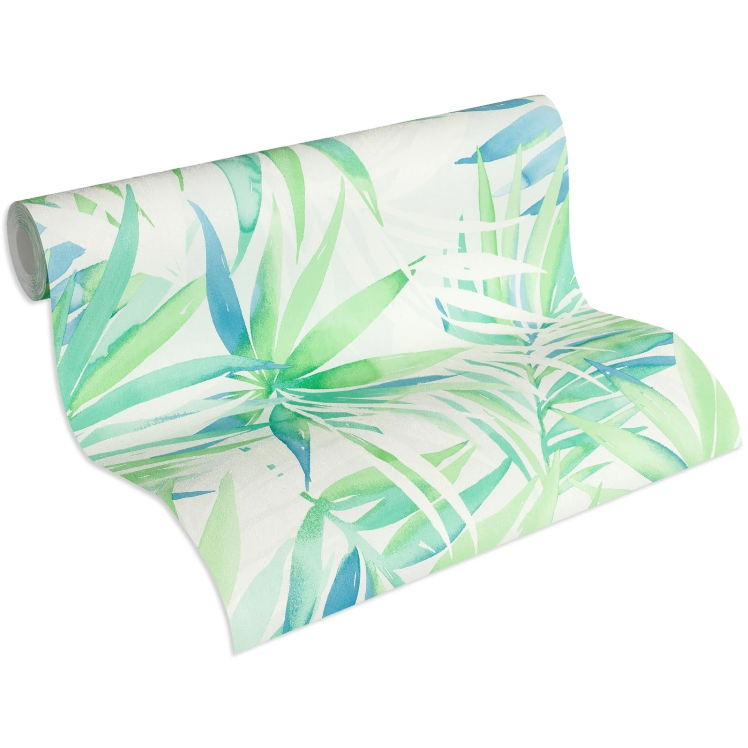 Vliestapete Designdschungel by Laura N.- blau-grün - 10 Meter 2 Vliestapete Designdschungel by Laura N.- blau-grün - 10 Meter – Bild 2