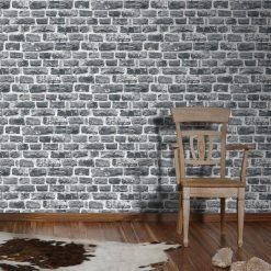 Vliestapete NEUE BUDE 2.0 - grau - Stein - 10 Meter -Baumarkt Verkaufsgeschäft 2002006502 04 1600Wx1600H