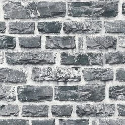 Vliestapete NEUE BUDE 2.0 - grau - Stein - 10 Meter