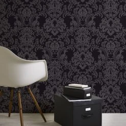 Vliestapete NEUE BUDE 2.0 - schwarz - Ornamente - 10 Meter -Baumarkt Verkaufsgeschäft 2002006503 04 1600Wx1600H