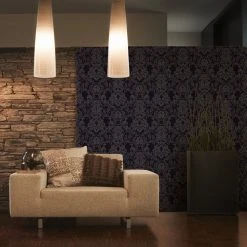 Vliestapete NEUE BUDE 2.0 - schwarz - Ornamente - 10 Meter -Baumarkt Verkaufsgeschäft 2002006503 05 1600Wx1600H