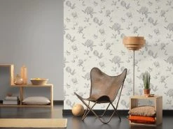 Vliestapete Designdschungel by Laura N.- grau metallic-weiß - 10 Meter -Baumarkt Verkaufsgeschäft 2002006900 03 1600Wx1600H