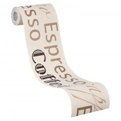 Vinyl-Borte Espresso - beige-braun - 13 cm