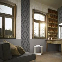 Vliestapete SHINY - grau - 10 Meter -Baumarkt Verkaufsgeschäft 2002014000 03 1600Wx1600H