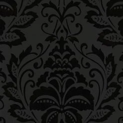 Vliestapete BAROCK - schwarz - 10 Meter