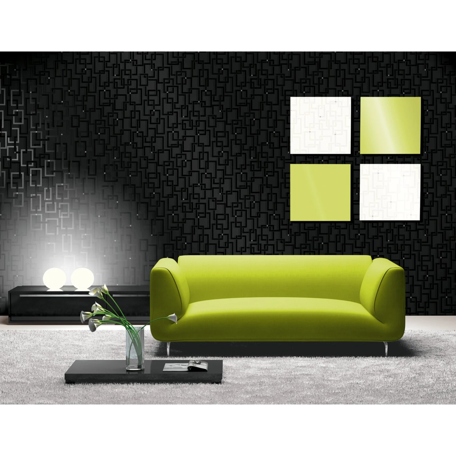 Vliestapete - schwarz - 10 Meter 3 Vliestapete - schwarz - 10 Meter – Bild 3