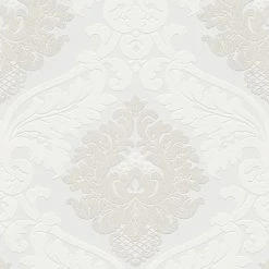 Vliestapete BLING BLING - weiß - Barock - 10 Meter