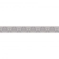Vinyl-Borte - grau-weiß - Barock - 5 cm