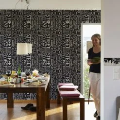 Papier-Borte BOYS & GIRLS 4 - grau metallic - New York - 13 cm -Baumarkt Verkaufsgeschäft 2002034000 03 1600Wx1600H