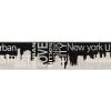 Papier-Borte BOYS & GIRLS 4 - grau metallic - New York - 13 cm