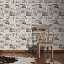 Papiertapete AUTHENTIC WALLS - beige - London - 10 Meter -Baumarkt Verkaufsgeschäft 2002037200 03 1600Wx1600H