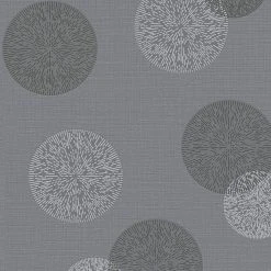 profitan Vliestapete - anthrazit - Kreise - 10 Meter