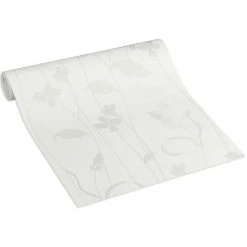 profitan Vliestapete - creme - Blumenranke - 10 Meter