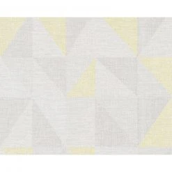 Vinyltapete BJÖRN - gelb-grau - 10 Meter