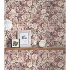 Vliestapete - rosa - floral - 10 Meter -Baumarkt Verkaufsgeschäft 2002040700 04 1600Wx1600H