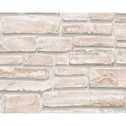 Vinyltapete DEKORA NATUR - beige-weiß - Naturstein - 10 Meter