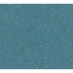 Vinyltapete Emotion Graphic - blau-gold - 10,05 Meter -Baumarkt Verkaufsgeschäft 2002051000 02 1600Wx1600H