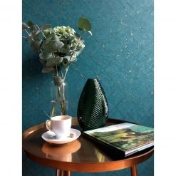 Vinyltapete Emotion Graphic - blau-gold - 10,05 Meter -Baumarkt Verkaufsgeschäft 2002051000 04 1600Wx1600H