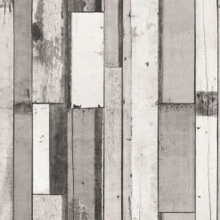 Papiertapete - beige - Holzoptik - 10 Meter