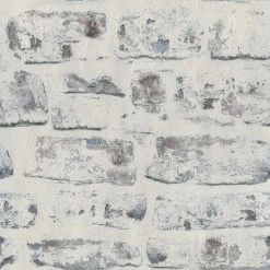 Papiertapete - grau - Steinoptik - 10 Meter