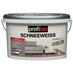 profitan Schneeweiß Wand- und Deckenfarbe - 5 Liter