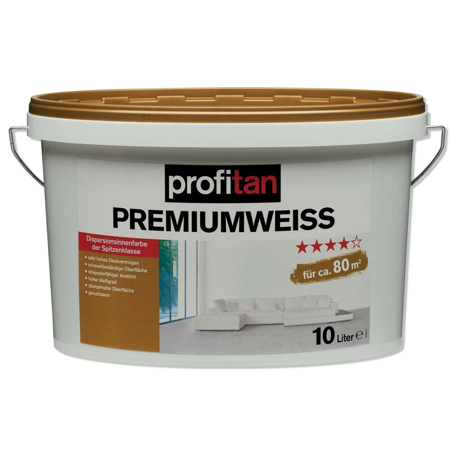 profitan Premiumweiß Wand- und Deckenfarbe - 10 Liter 1 profitan Premiumweiß Wand- und Deckenfarbe - 10 Liter